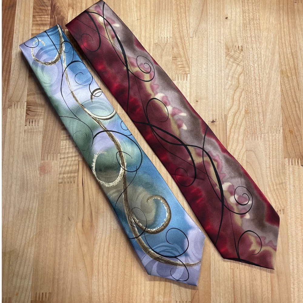 J Garcia Silk Necktie Bundle Another Butterfly Emerging Elephant Limited Edition